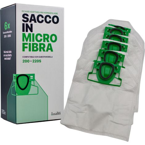RICAMBIO FOLLETTO SACCO IN MICROFIBRA K200/220S PZ.6