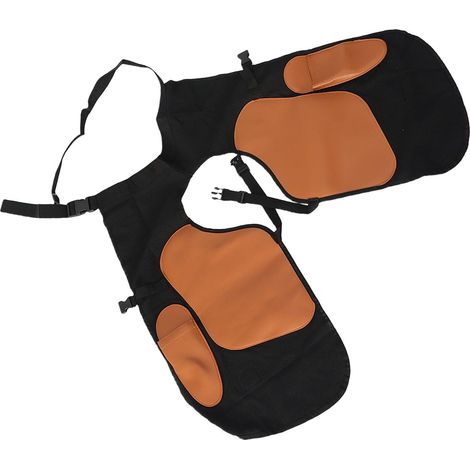 Adjustable Horse Farrier Apron, Wear-Resistant PU Leather Split Canvas, Horse Hoof Grooming Apron with Pockets, Lightweight for Easy Maintenance (1/5)