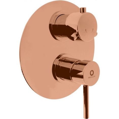 Mitigeur douche encastrable SEINA avec arrêt automatique laiton rose gold brossé (1/2)