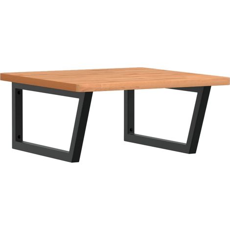Maison Exclusive - Waschbeckenregal Wandmontage Stahl und Massivh