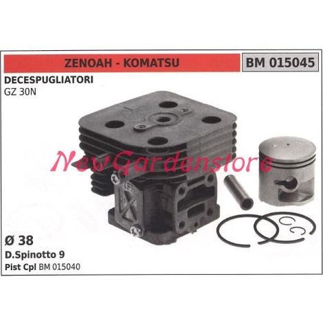 Cilindro pistone segmenti ZENOAH motore decespugliatore GZ 30N 015045