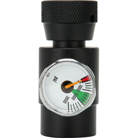 Adaptateur de Recharge pour Bouteille CO2 CGA320 // Manomètre TR21-4 ASA 3000psi Noir (1/5)