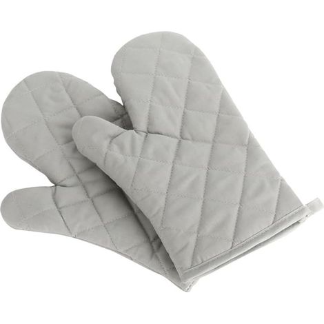 Gants De Cuisine - Coton Et Polyester Matelassés - Résistants À La Chaleur Jusqu'à 200 °C - Manche Long 28 Cm - Pour Four Barbecue Cuisinière - Une Paire (1/5)