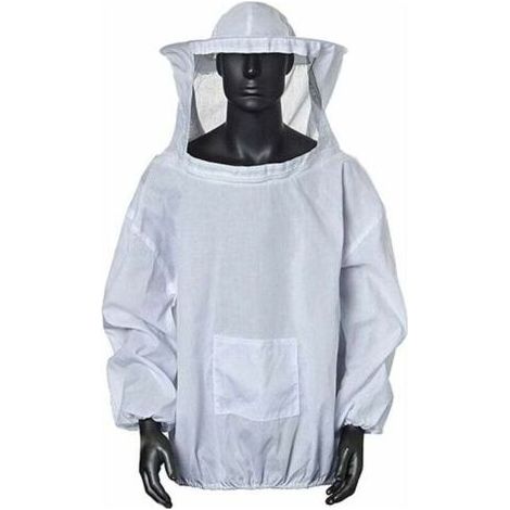Veste D Apiculteur - Avec Chapeau Et Voile - Protection Contre Abeilles - Pour Adultes - Blanc (1/5)