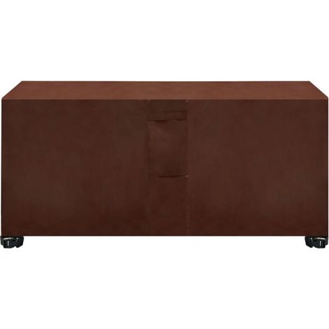 Housse rectangulaire pour mobilier de jardin 230 x 165 x 80 cm, Oxford à aérations, imperméable, anti-poussière marron (1/3)