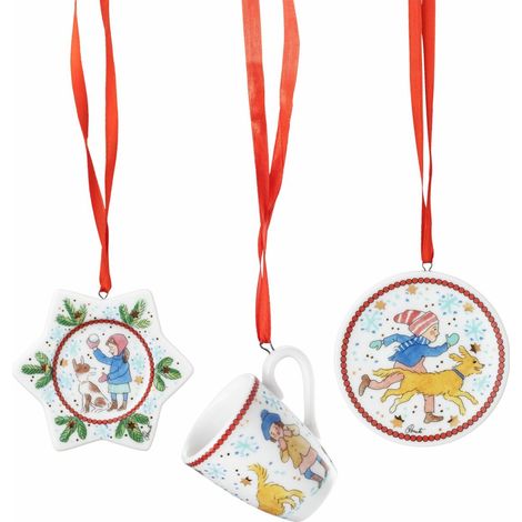 Collection de Noël 2025 Lot de 3 Mini gobelets, Jeux de Noël Mini Assiette en étoile, Assiette à Petit-déjeuner, Tasse à Anse