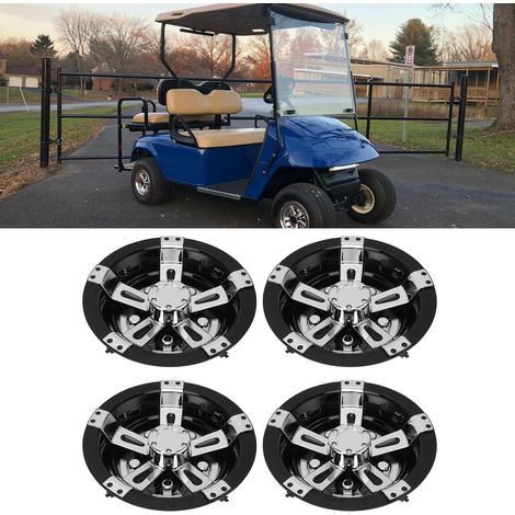 Quatre enjoliveurs universels de 8 pouces pour roues de golf EZ-GO, Yamaha et Club Car. (1/5)