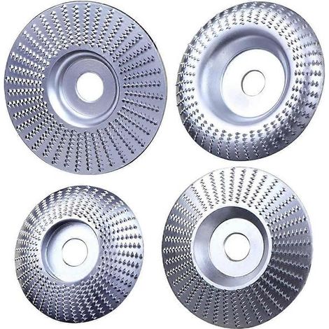 Disques à aiguiser pour bois (4 pièces), modèle 2025, en carbure de tungstène, pour façonner, meuler, sculpter et découper le bois. (1/5)