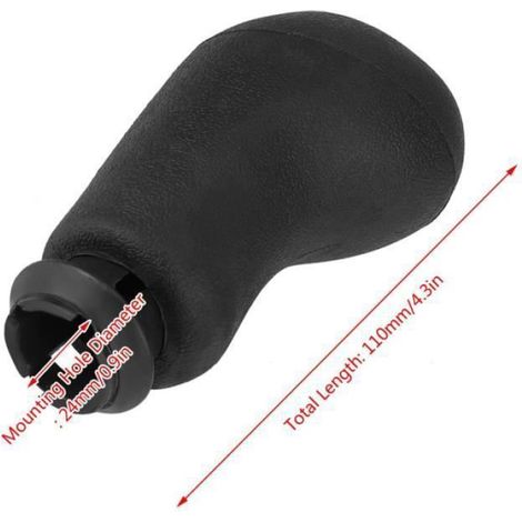 Pommeau de levier de vitesses - Lanqi - Renault Clio III Megane II Scenic II - 5 vitesses - ABS - Noir (1/4)