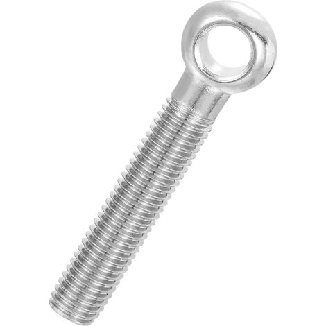 Boulon à Œil M14x80mm Boulon à Œillet de Levage pour Balancement d'Épaule, Vis Poisson en Acier Inoxydable 304, Filetage Métrique à Demi-Denture Trou Coulissant, Argentée (1/5)