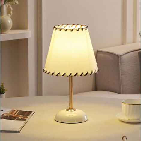 Lampe de Table Américaine Rétro Chevet en fer et tissu dimmable 3 (1/5)