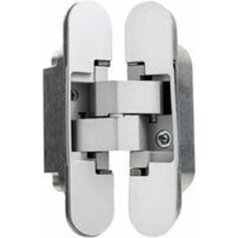 Charnière invisible pour portes, Lot de 2 charnières invisibles pour portes lourdes, charge 40 kg, ouverture 180º