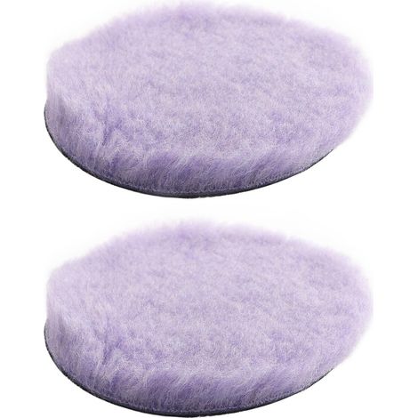 Lot de 2 Tampons de Polissage en Laine 5 in Compatible avec Polisseuses Plateau 5 in à Crochet et Boucle (1/5)