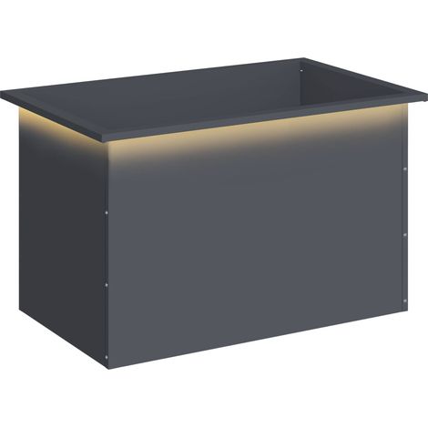 Jardinera para jardín con luces LED Antracita 50 x 80 x 48 cm vidaXL (1/5)