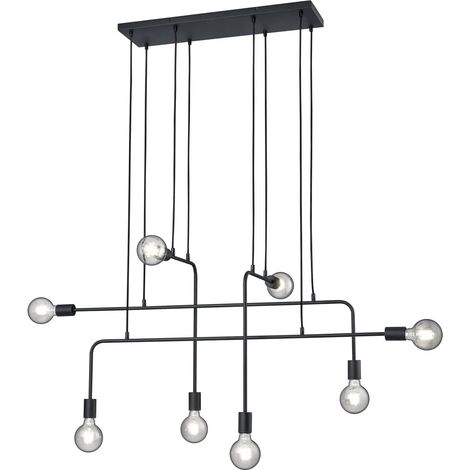 Suspensions Connor Noir mat 8x10W E27 (1/4)