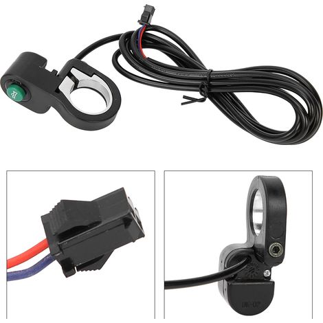 Accessoires pour vélo électrique, scooter, trottinette : klaxon, interrupteur et bouton de signalisation pour guidon de 22,5 mm (1/5)