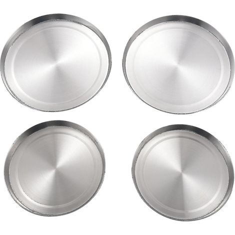 Ensemble de 4 couvercles de brûleur ronds en acier inoxydable pour plaque de cuisson de cuisine (1/5)