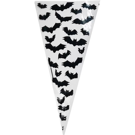 100 sacs d'Halloween triangulaires, légers et polyvalents, à motif araignée, pour bonbons. (1/5)