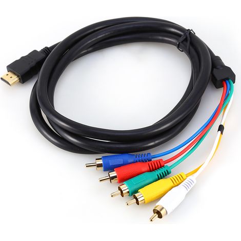 Câble adaptateur convertisseur audio/vidéo HDMI mâle vers 3 RCA AV HD 1080p (0,5 m / 5 pi) (1/5)