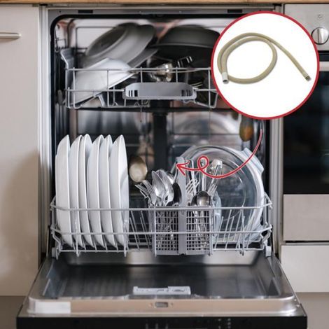 Tuyau Vidange Chassis - P28 - 2 Mètres - Pour Lave-vaisselle - 1 Pièce (1/4)
