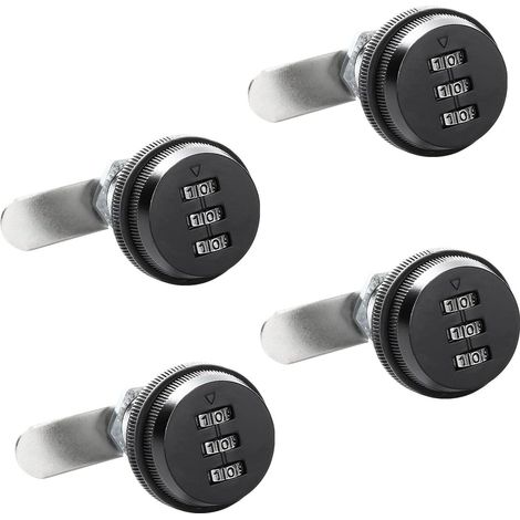 Verrou à came, lot de 4 unités, 1-1/8 pouce, pour installation domestique et usage quotidien.-AquaForge (1/5)