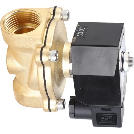 Électrovanne laiton fermée au repos à membrane 2W41-25GBN G 1 pouce 25mm 0-1.0MPa pour eau air huile kérosène 12V DC (1/5)