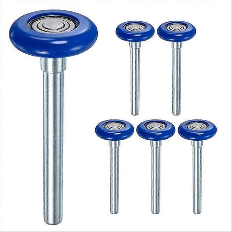 6 Stück Nylon-Garagentorrollen, 46 mm (1,8 Zoll), leise Garagentorrollen, hohe Belastbarkeit, 8 Kugeln, abgedichtet (6200zz, JXLGV) (1/5)