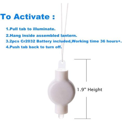 Lot de 10 mini lanternes suspendues à LED, fonctionnant sur piles, pour lanternes en papier, ballons, décoration de Pâques, mariages et maison. (1/5)