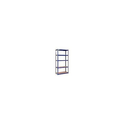 COSTWAY Scaffali per Carichi, Scaffalature a 5 Ripiani, in Metallo e MDF Scaffale, per Garage, Magazzino, Ripostiglio, Portante 875 kg, 90 x 40 x 180 cm (Blu) (1/5)