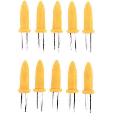 Lot de 30 fourchettes en forme d'épi de maïs, résistantes à la chaleur, en acier inoxydable, pour barbecue, pique-nique et camping.-AquaForge