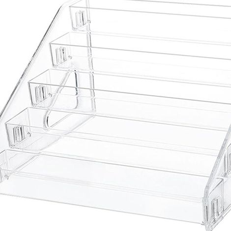 Présentoir 5 Étagères en Acrylique : Organisation Parfaite pour Vernis à Ongles, Lunettes et Flacons (1/4)