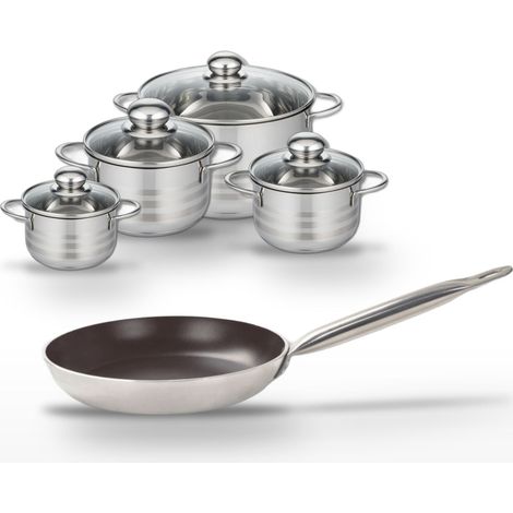 Lot Poêle 32 cm Elo Bistro Line & 4 Faitouts Elo Brillant (1/5)