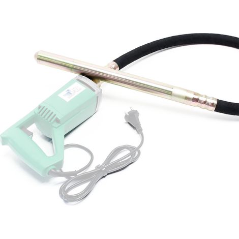 Wiltec Rüttelflasche mit Ø 35 mm für Elektro Betonrüttler, Flaschenrüttler mit 150 cm Schlauchlänge, Innenrüttler mit flexibler Welle