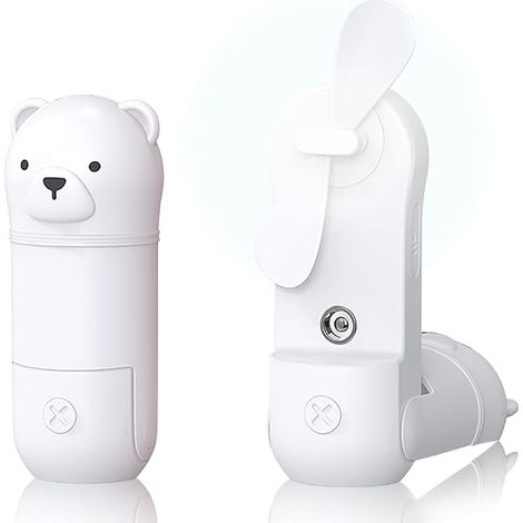 Mini ventilateur portable, petit ventilateur réglable à 3 vitesses, petit ventilateur de poche rechargeable par USB, humidificateur, ventilateur de sport idéal-AquaForge (1/5)