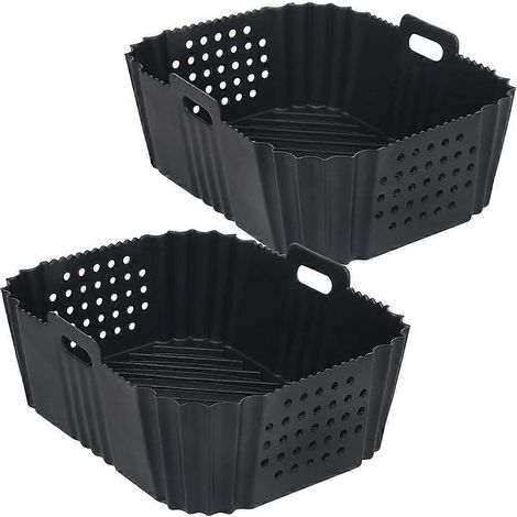 Pour friteuse à air SL401 Double Stack à 2 paniers réutilisables, noir (1/5)