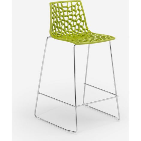 Sgabello design Grand Soleil bar cucina 64cm Mini Spider - Verde Anice