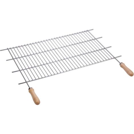 Parrilla para Barbacoa de Zinc 100x40cm con Asas de Madera Sauvic (1/3)