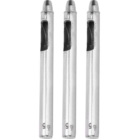 Lot de 3 emporte-pièce rond en acier allié pour cuir, poinçon de 5mm pour bricolage artisanal (1/5)