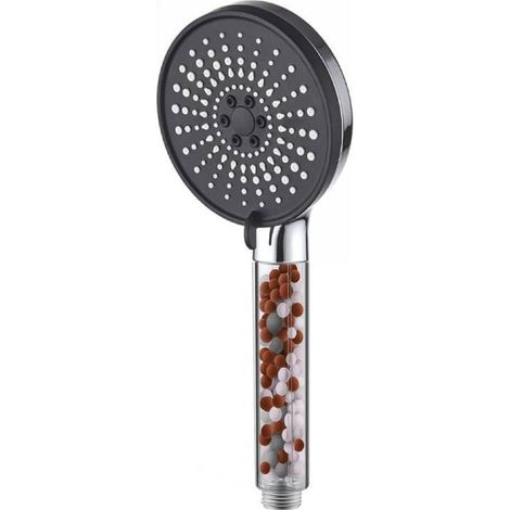 Pommeau de douche anticalcaire à économie d'eau , pommeau de douche 5 modes , pommeau de douche anticalcaire , pommeau de douche haute pression , chromé (pomme de douche sans flexible) (1/5)