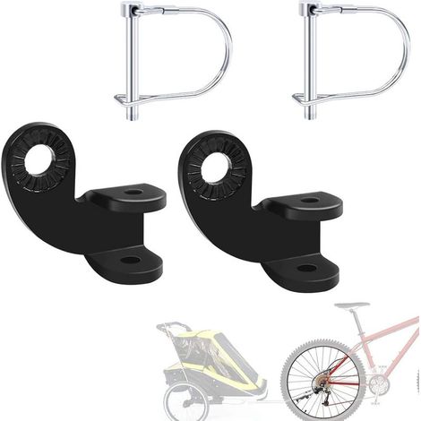 GDHZS- Attelage pour Remorque à Vélo, 2 Pièces Connecteur en Attache Remorque de Vélo,Acier Attelage de Remorque de Vélo,Attelage de Remorque de Vélo pour Fret, Enfants et Chiens (1/5)