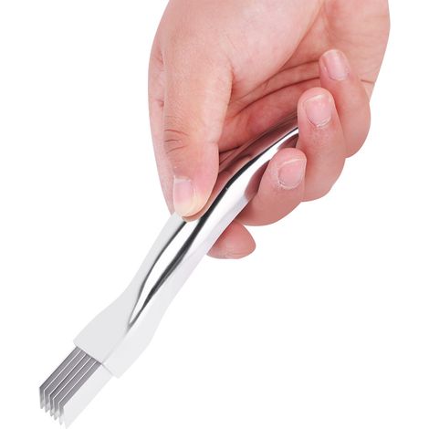 Trancheuse à oignons en acier inoxydable, coupe-oignons verts, hachoir à légumes, ustensile de cuisine (1/5)