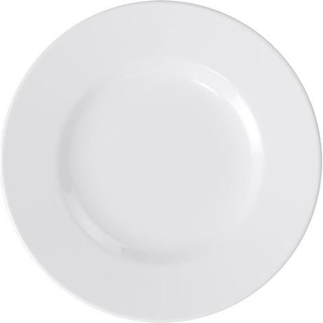 assiette à pain ronde classique en porcelaine brillante 16 cm Blanc (1/3)