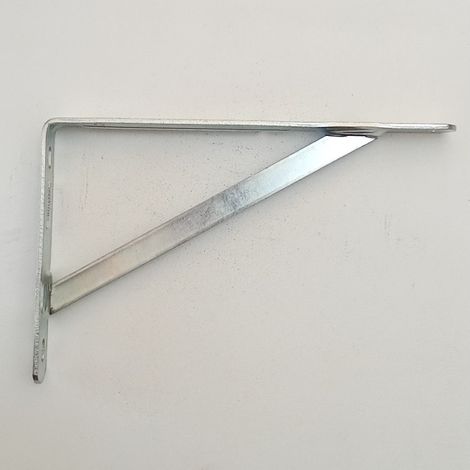 Reggimensola obelix da 30cm con saetta di rinforzo + fissaggi, staffa zincata pesante tipo cantina (1/5)