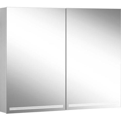Schneider GRACE LED Armoire de toilette, 2 portes 45/45cm,