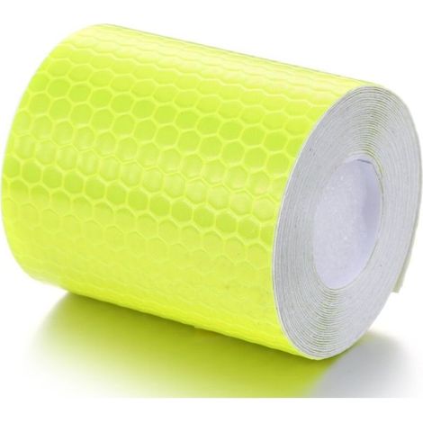 Fluorescent Yellow 5cm 3M Stick and Cut Tape - Weatherproof Reflective Tape - Self-Adhesive Warning Tape - Safe Marking (1/3)