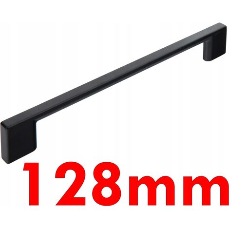 Tirador de mueble negro MAT loft 128 mm cocina clásico elegante ZnAl UA10 (1/5)