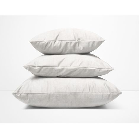 Cuscino ARREDO VELVET BIANCO in Morbido tessuto Vellutato Antimacchia cm. 40 - 50 - 60 Made in Italy Cm. 40x40