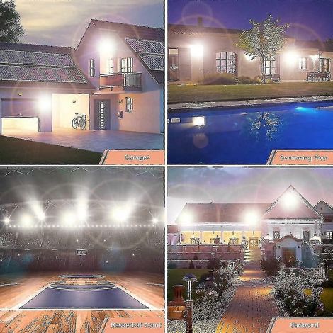 100w puissant projecteur extérieur à LED, 6500k 10000 lm lumière de sécurité extérieure, ip67 luminaire extérieur étanche, projecteur LED extérieur extérieur pour patio (1/3)