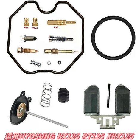 Kit de réparation de carburateur applicable aux modèles HYOSUNG RX125, RT125 et XRX125.