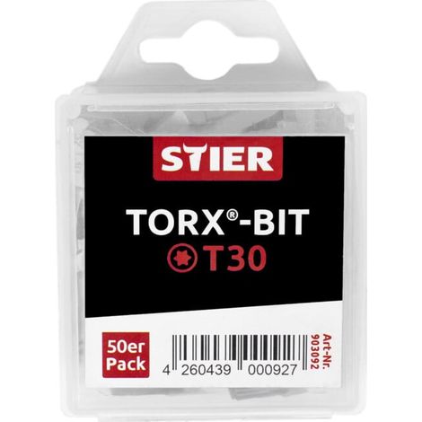 Grand pack d'embouts STIER TX T30 50 pièces (1/4)